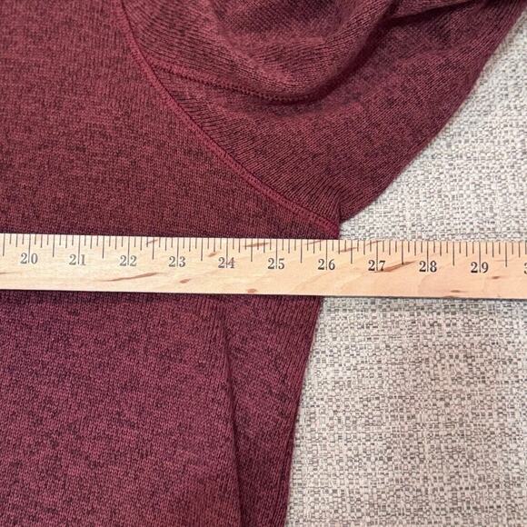 Lands End Sport Plus Size Maroon Pullover Sweater Tunic High Neck Long Sz 2X - Picture 7 of 11